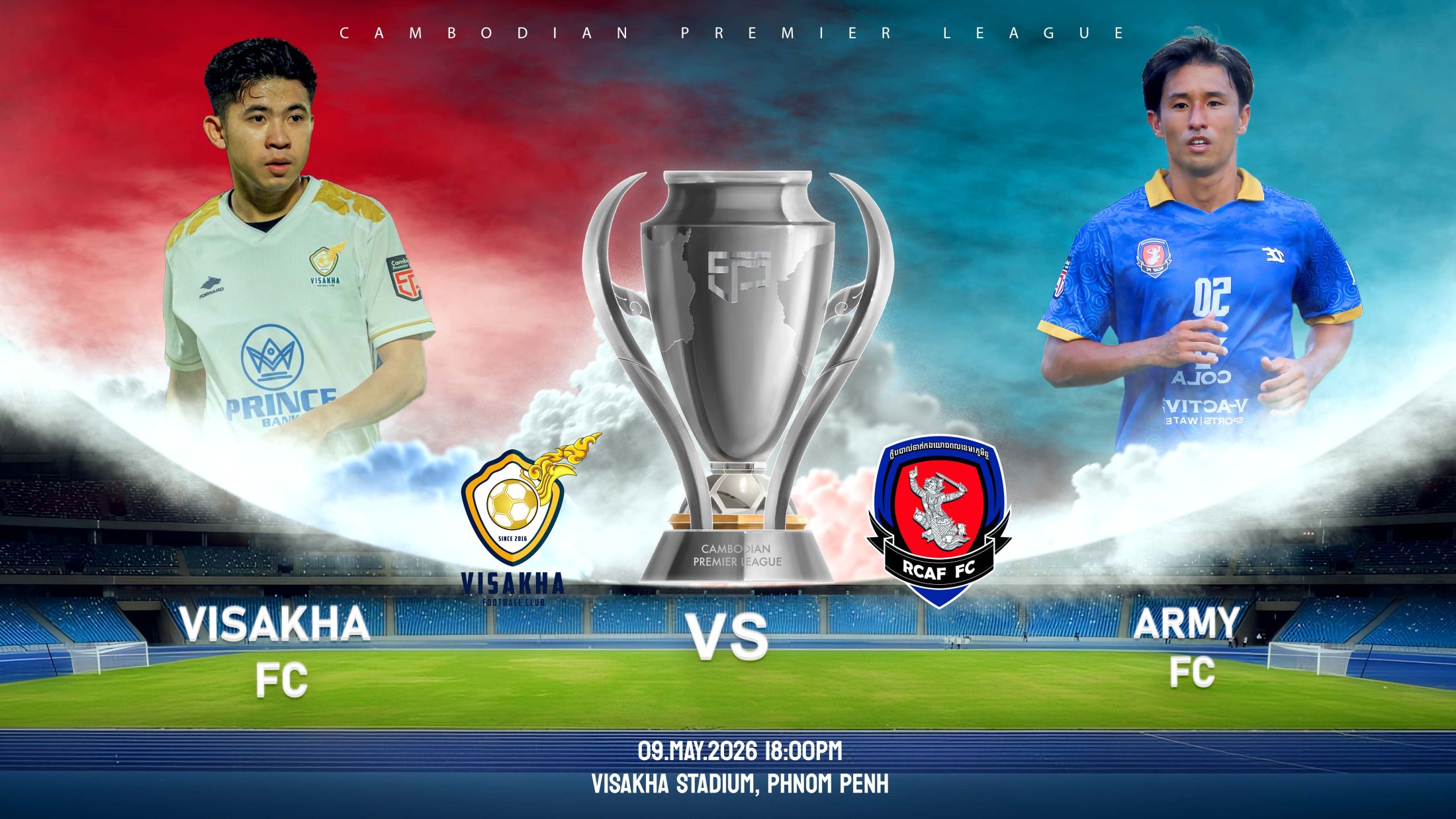 វិសាខា vs កងយោធពលខេមរភូមិន្ទ Visakha FC vs Army FC